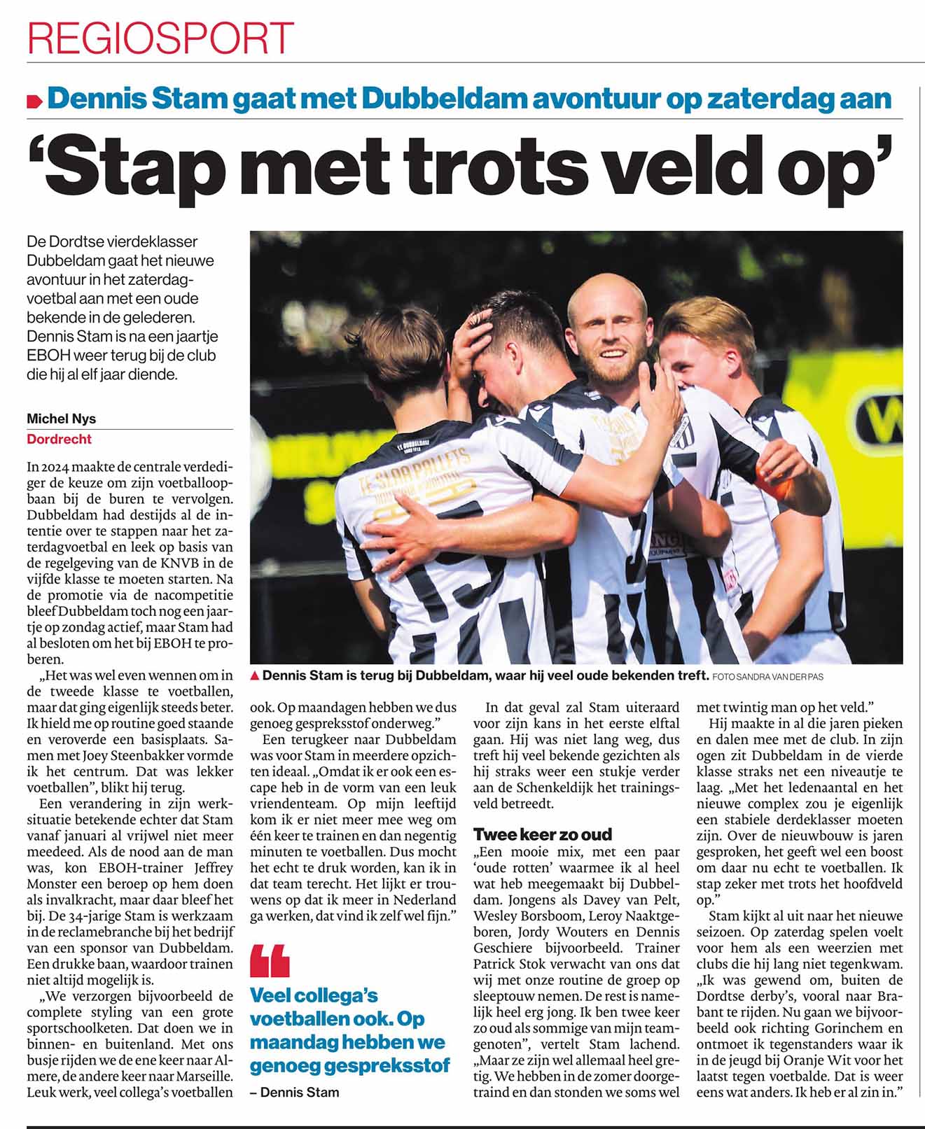 Dennis Stam keert terug bij Dubbeldam