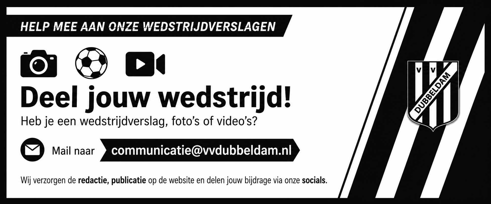Alle wedstrijdverslagen van vv Dubbeldam | seizoen 2026-2027