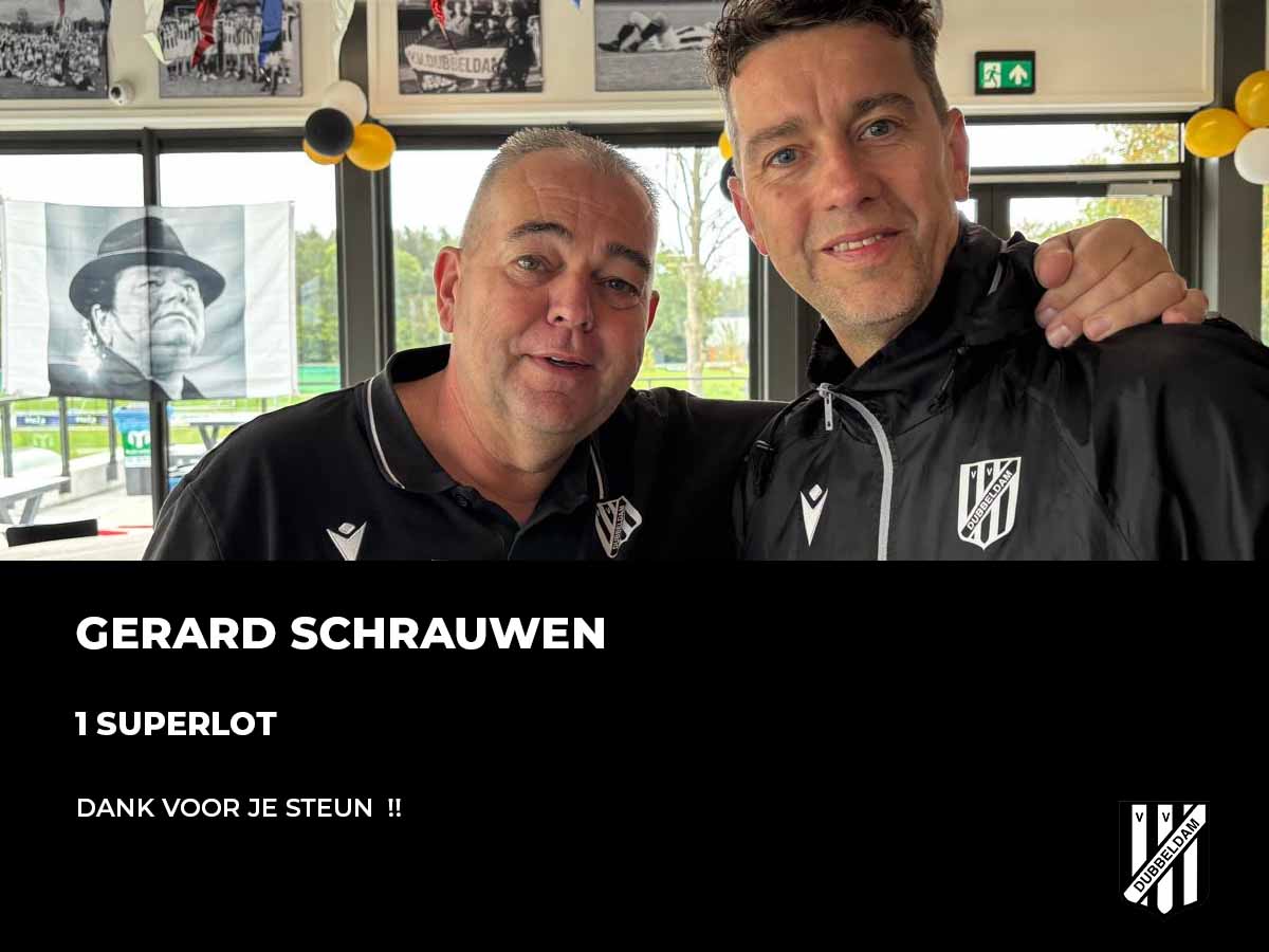 Gerard Schrauwen koopt 1 superlot en steunt Dubbeldam