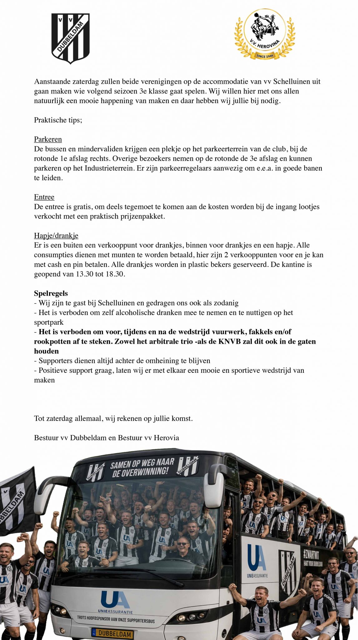Praktische informatie en spelregels voor DE Finale