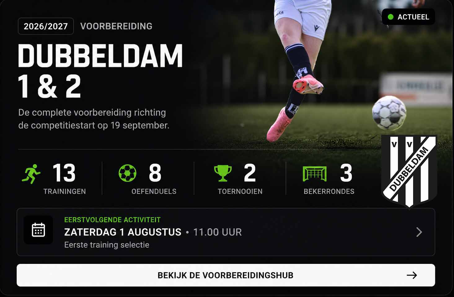 voorbereiding vv Dubbeldam op seizoen 2026-2027
